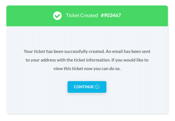 Ticket Created