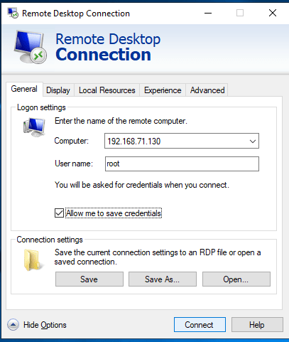 Accessing RDP