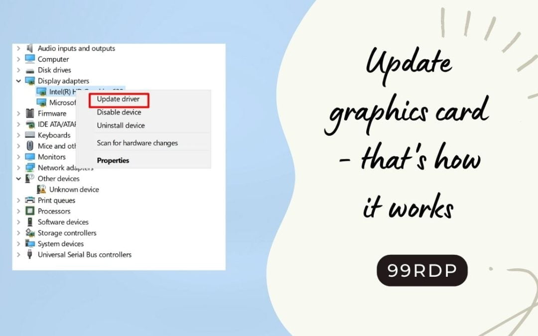 Update graphics card – that’s how it works