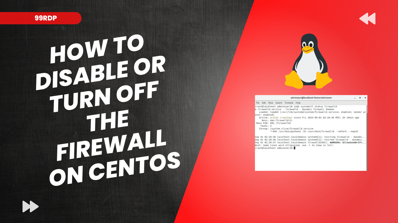 How to Disable or turn off the Firewall on CentOS