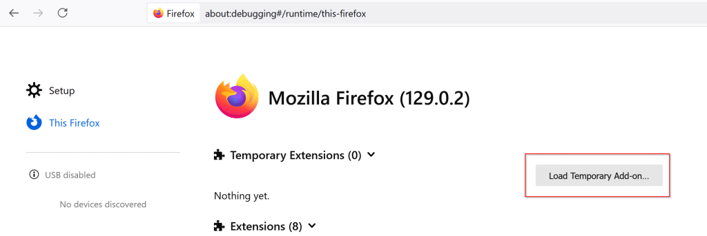 load temporary add ons