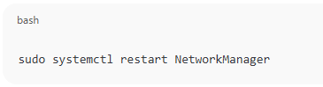 Restart Network Services