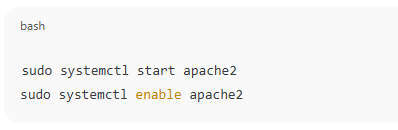 Start and Enable Apache