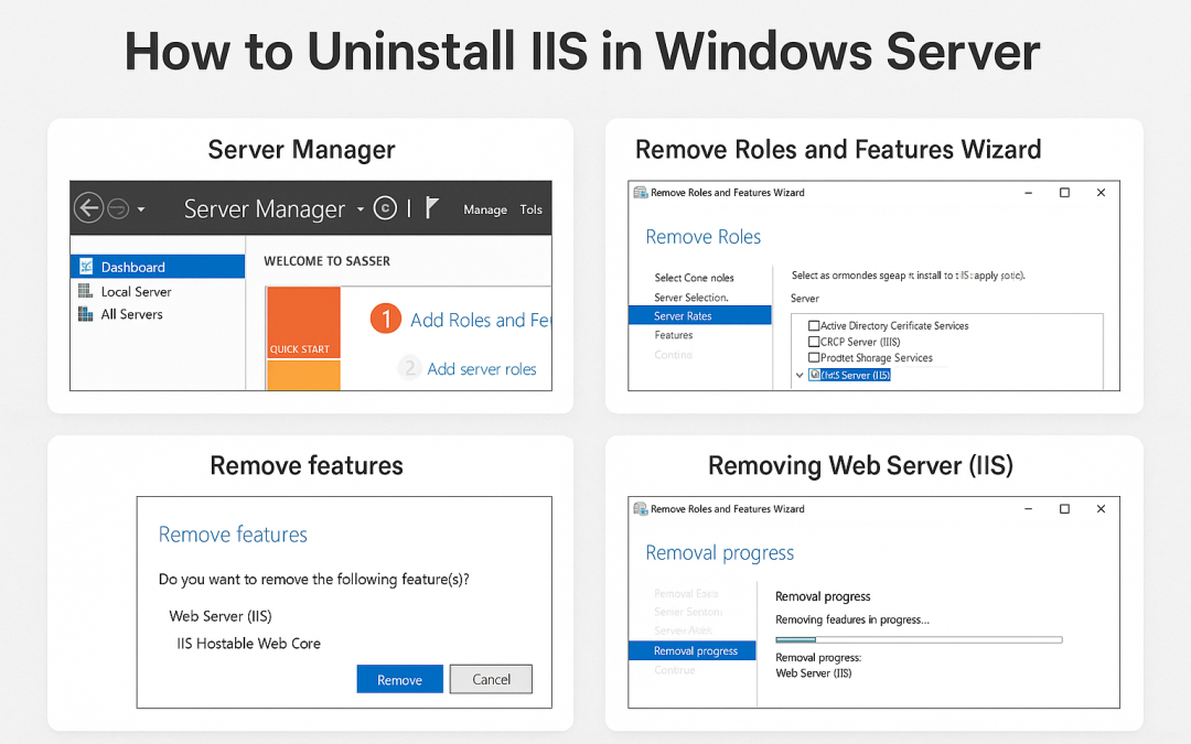 How to Uninstall IIS in Windows Server