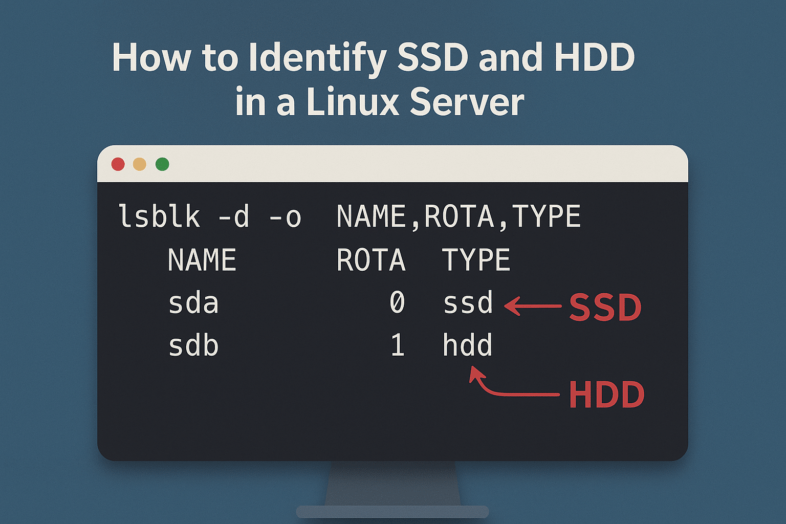 How to Identify SSD and HDD in a Linux Server