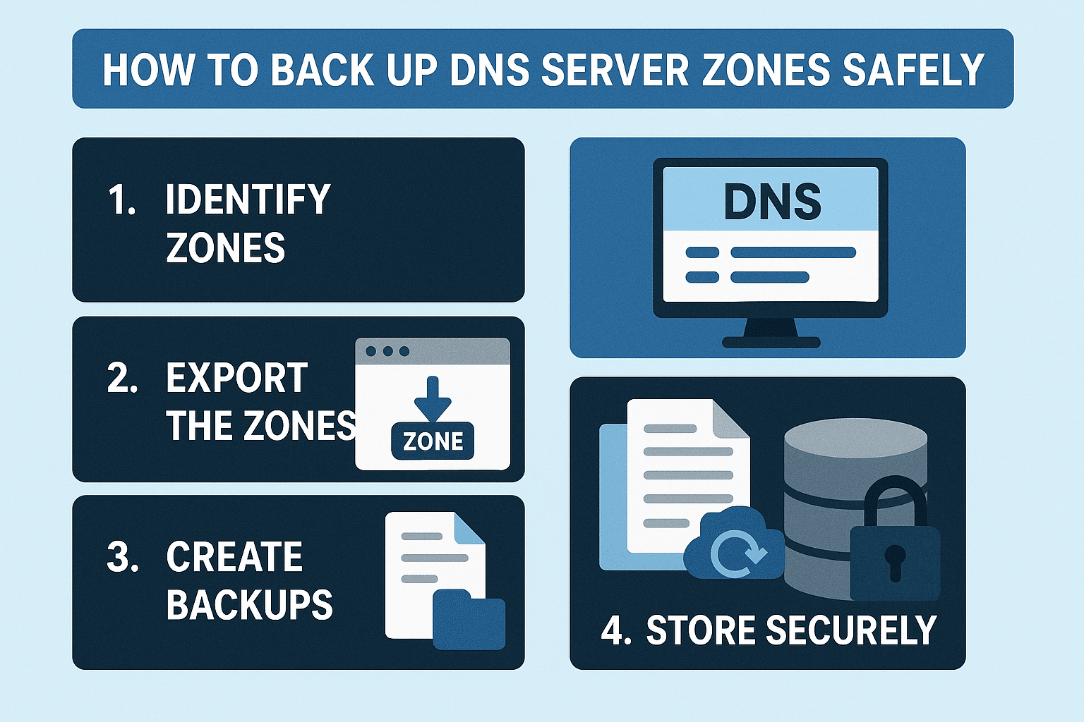 How to Back Up DNS Server Zones Safely